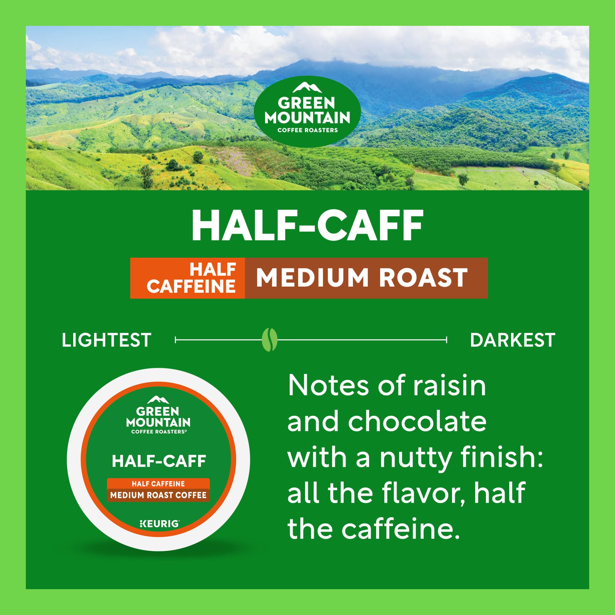 Green Mountain Coffee Roasters etiqueta con certificación Orthodox Union y confianza