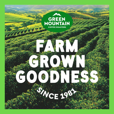 Green Mountain Coffee Roasters pouring brewed hazelnut coffee into a mug showing aroma