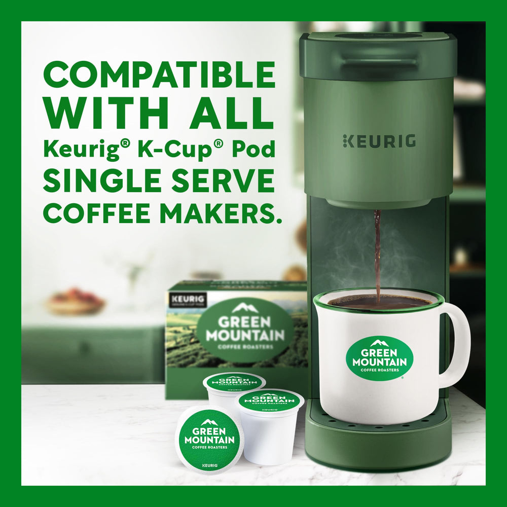 Green Mountain Coffee Roasters cápsula insertada en cafetera Keurig para conveniencia