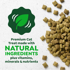 Greenies etiqueta con lista de ingredientes y mención de DHA para desarrollo