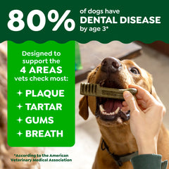 Greenies etiqueta con ingredientes naturales y vitaminas visibles