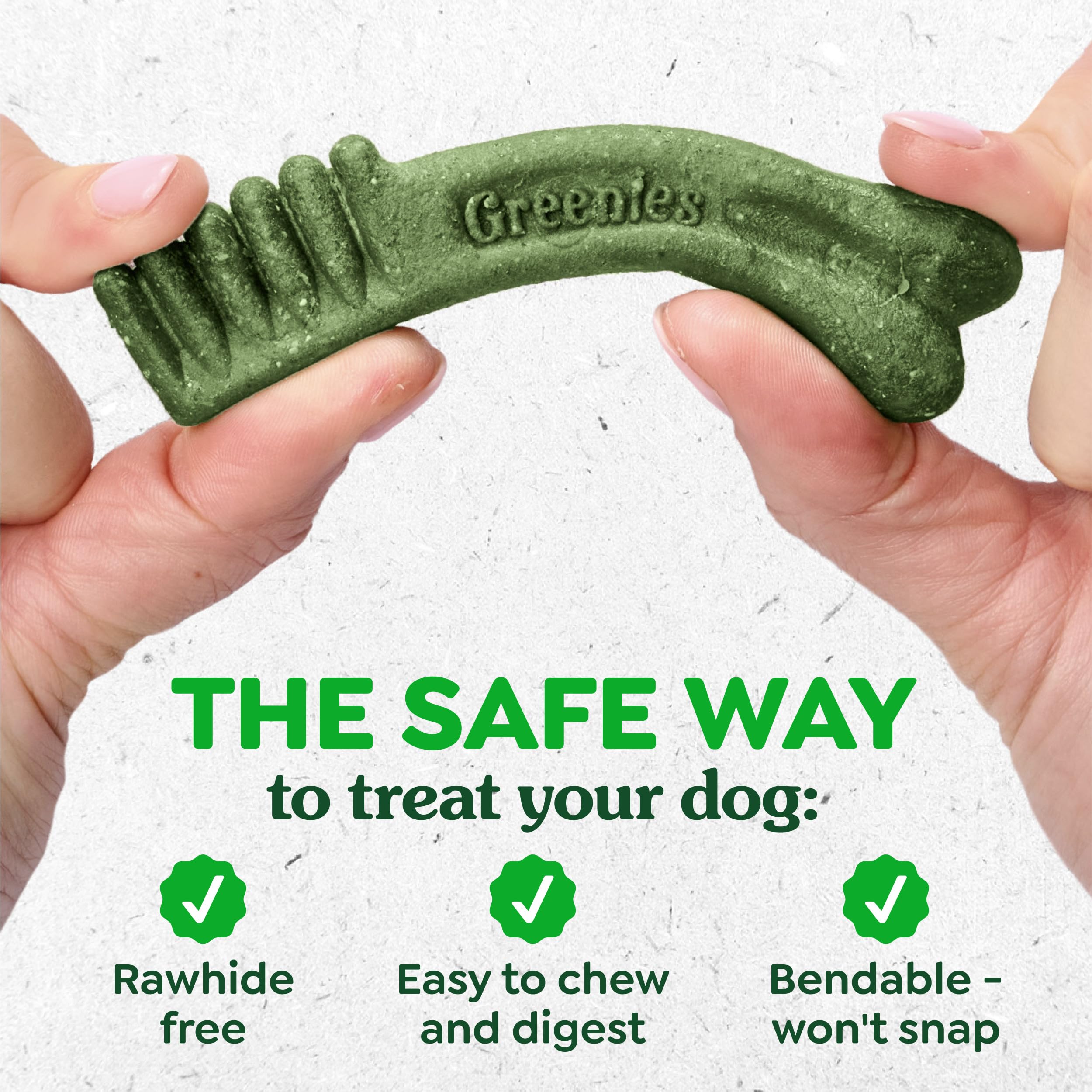 Greenies paquete abierto con chews listos para usar como premio diario