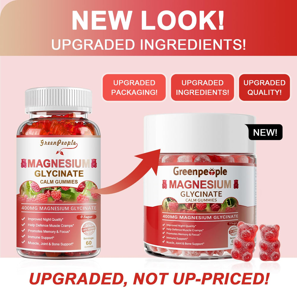 GREENPEOPLE ingredientes clave: magnesio glicinato, calcio, vitaminas B6 y D3