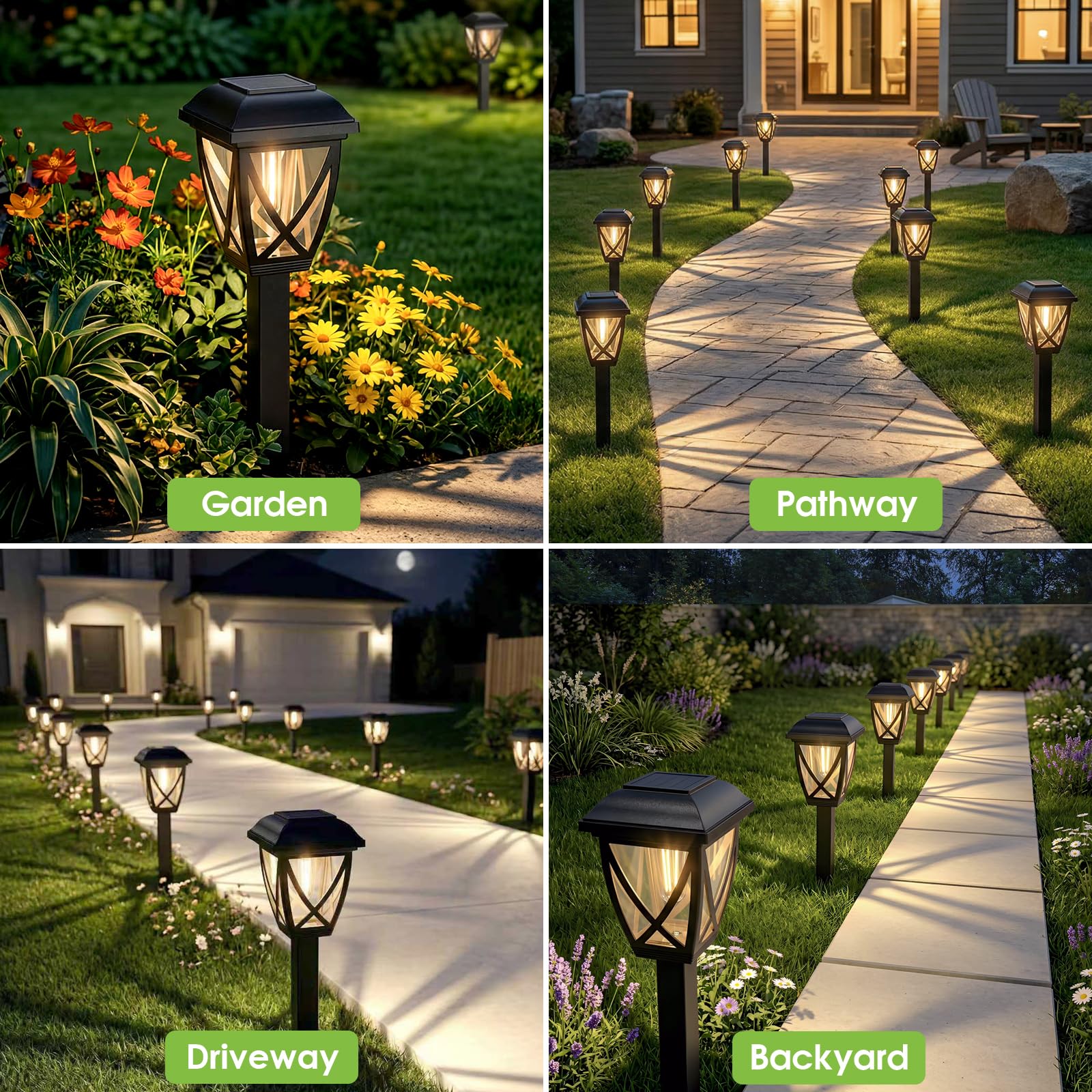 Greluna lights in landscape setting enhancing curb appeal