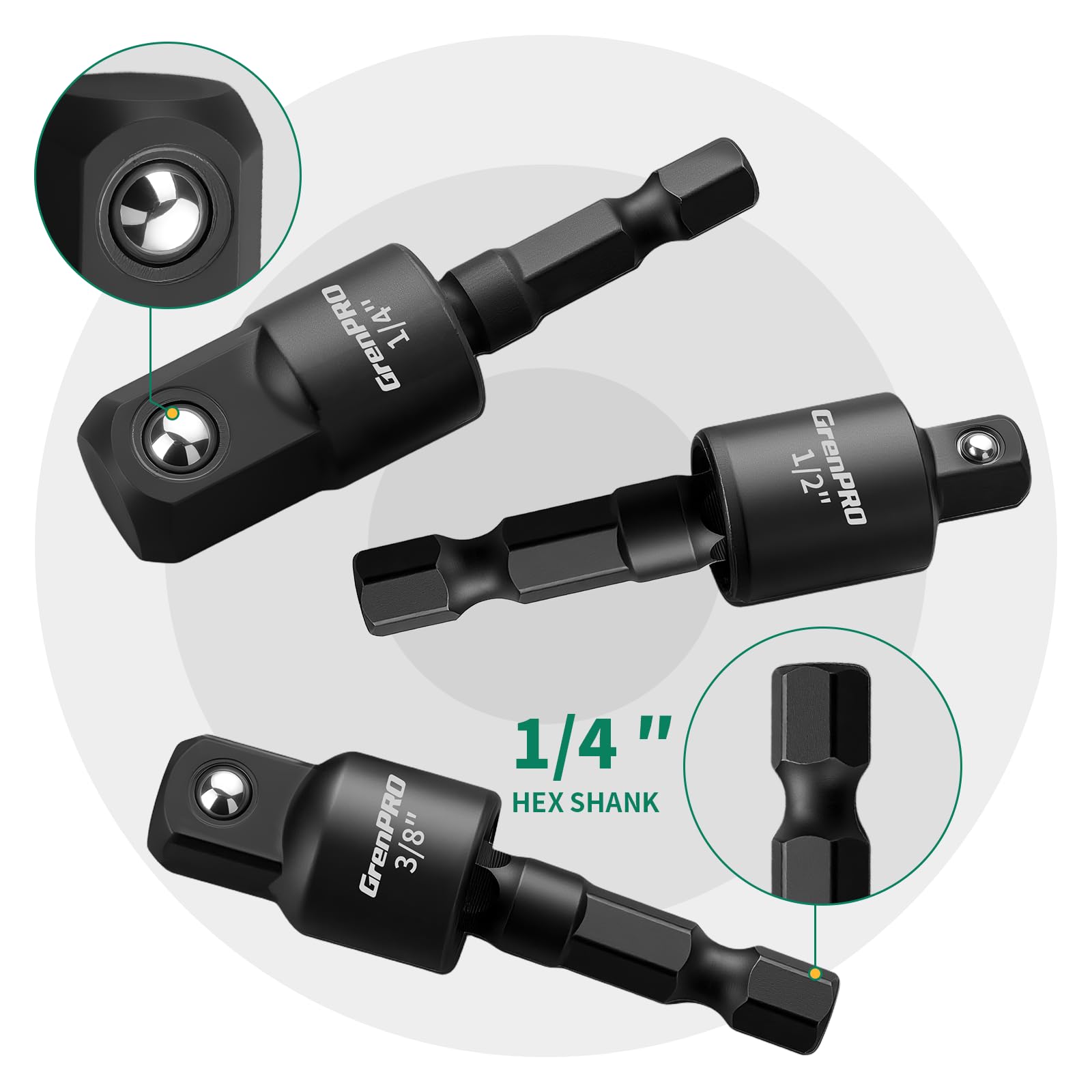 GRENPRO acero cromo vanadio mostrando acabado resistente al impacto