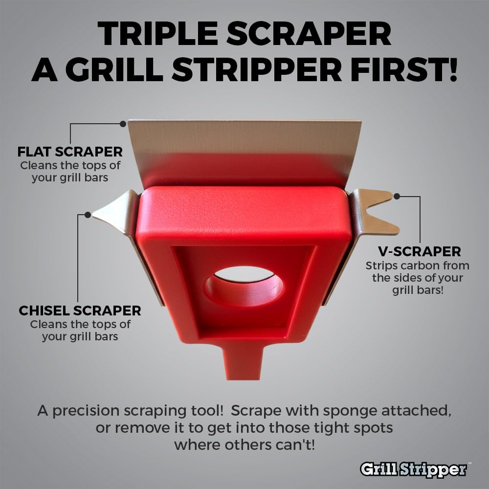 Grill Stripper size comparison next to ruler showing compact, ergonomic length
