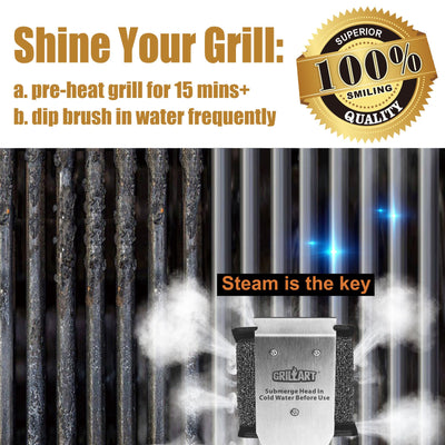 GRILLART cepillo colgado en gancho para almacenamiento ordenado y ventilado