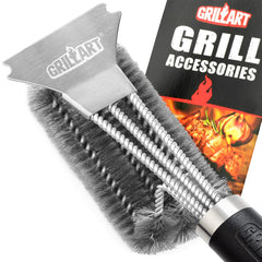 GRILLART front packaging showing brush and benefits for quick purchase decisions