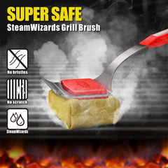 GRILLART primer plano del cabezal StelFyber que muestra textura y resistencia