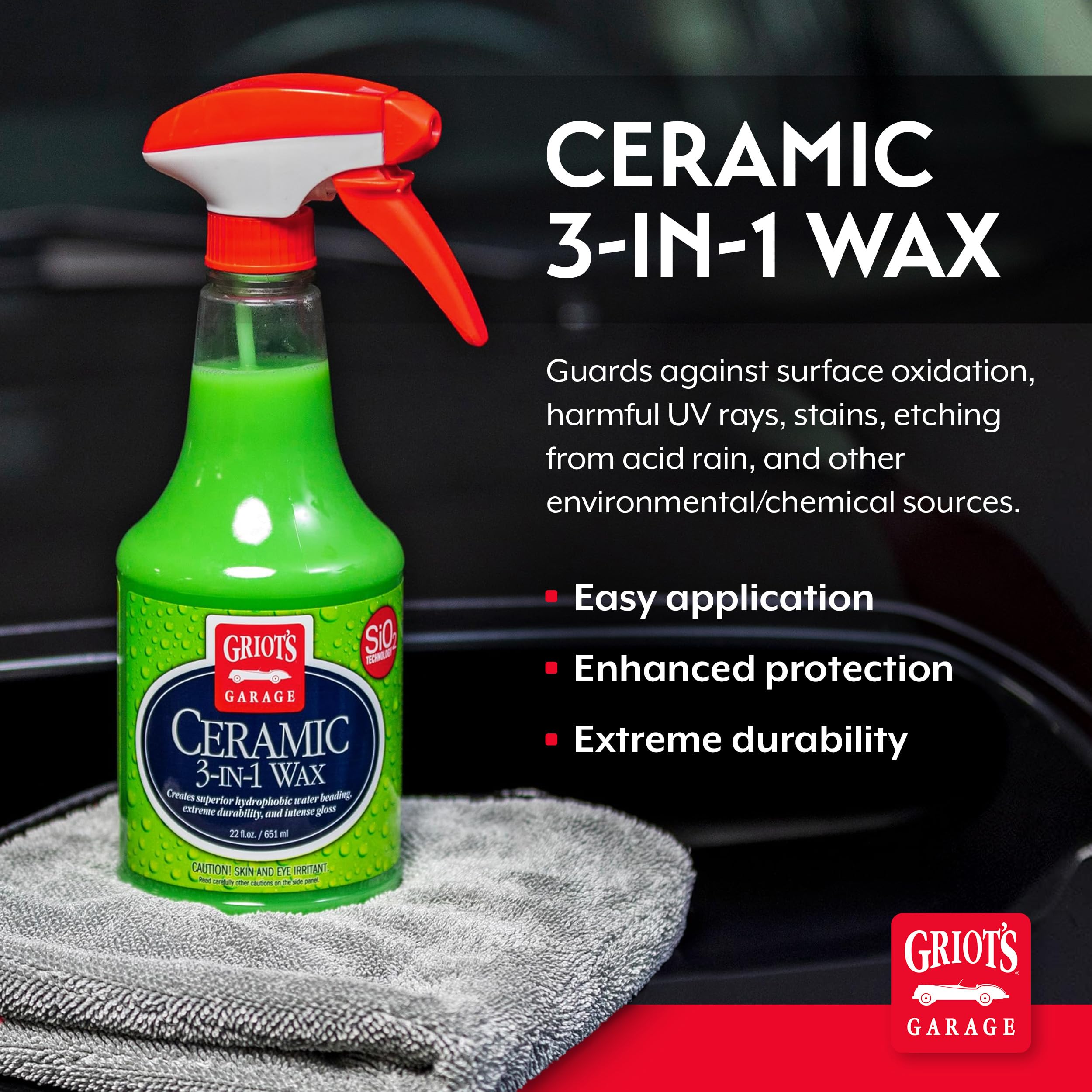 Griot's Garage spray nozzle close-up demonstrating easy application and control