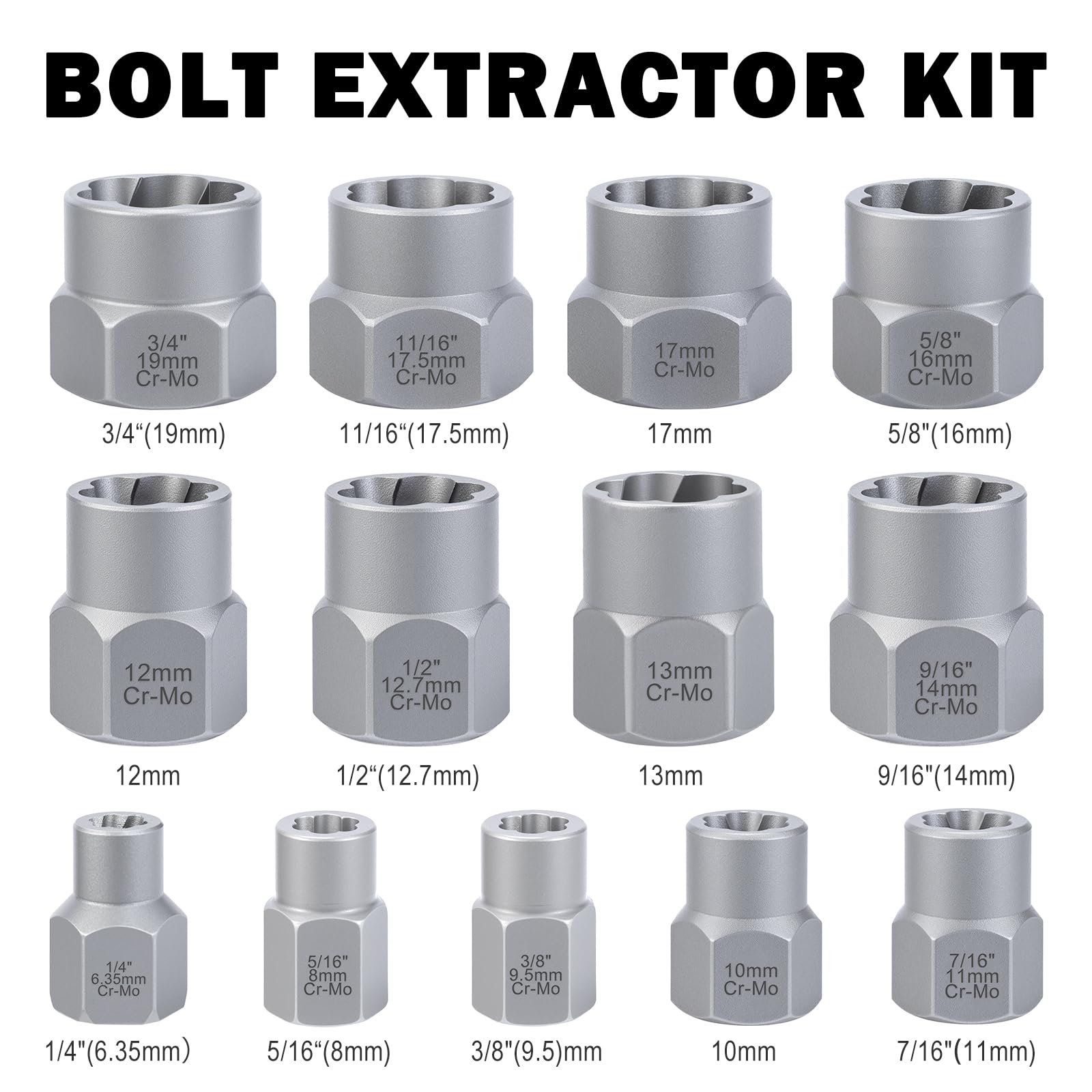 GRLCOOD adaptador 3/8" enchufado a extractor para conectar a herramienta de impacto