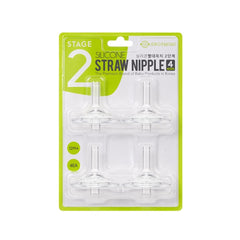 GROSMIMI front view of four replacement straws showing contents and fit benefit