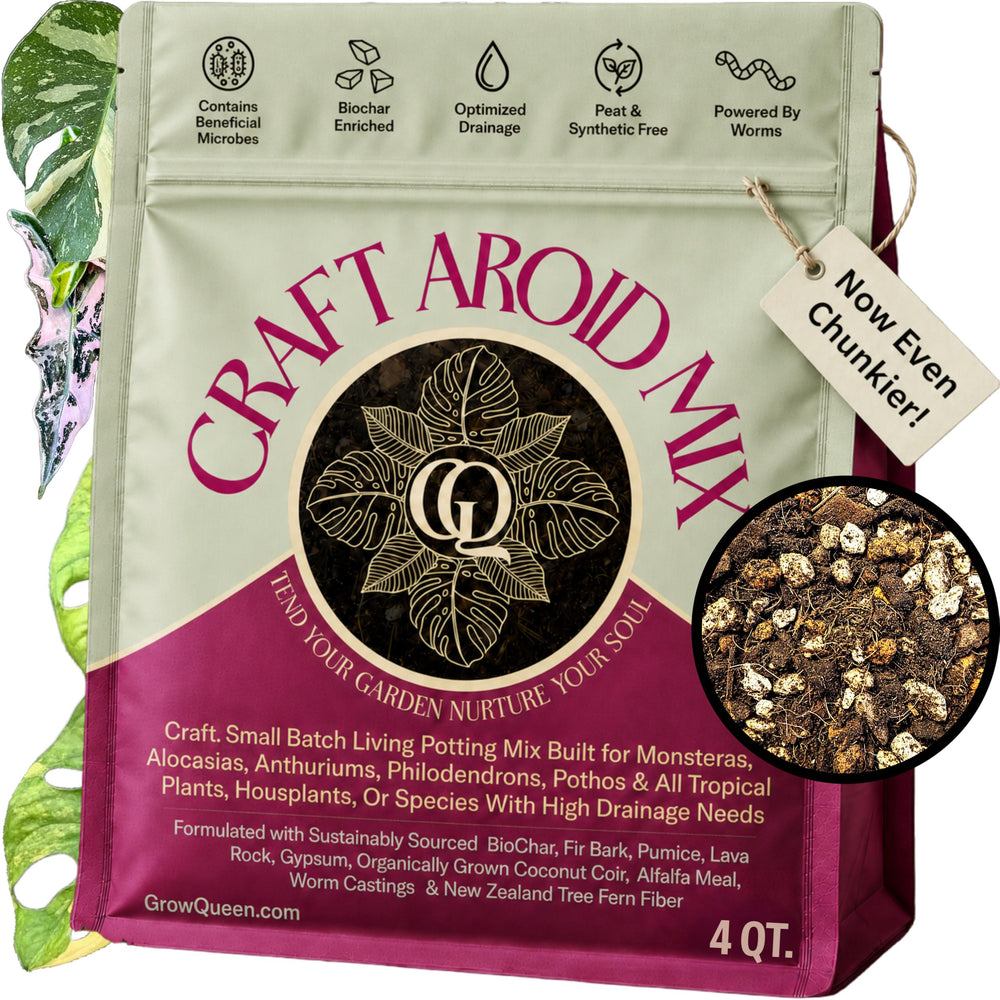 Grow Queen front packaging showing 4QT bag and product name benefit quick identification