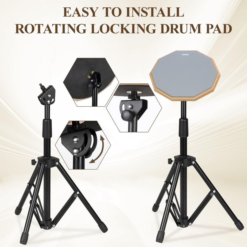 GrowDaily pad on stand in use demonstrating ergonomic playing posture