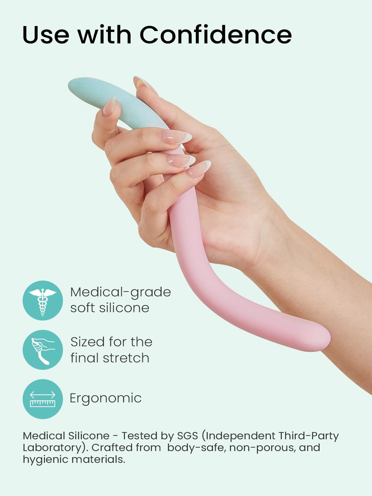 GROWNSY comparación con mano para escala, tamaño práctico y portátil