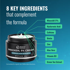 Growth Essence aplicando crema en la línea frontal para precisión