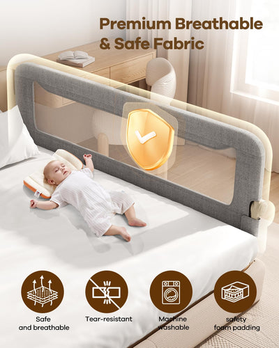 GrowthFun size comparison with toddler demonstrating 71-inch coverage and scale