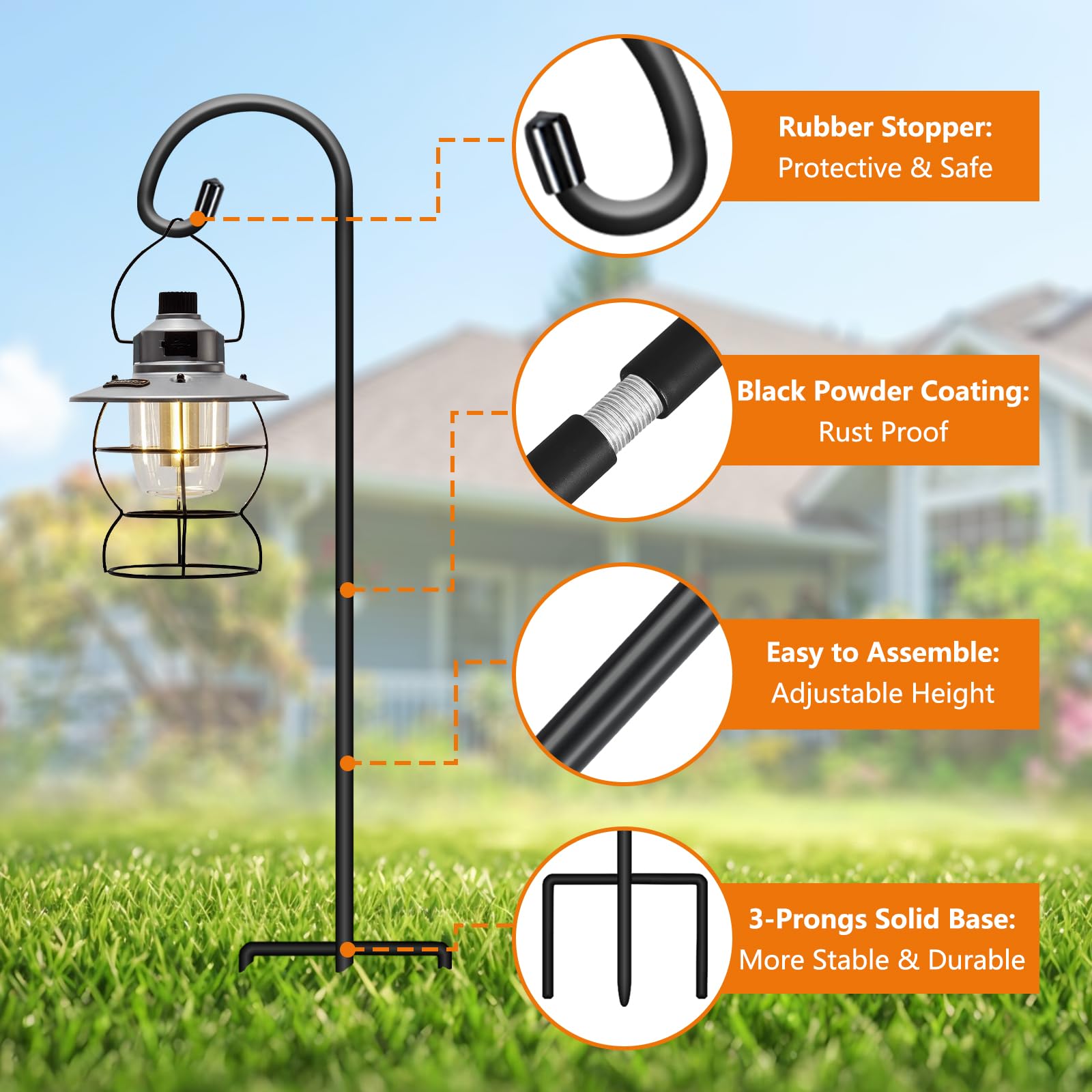 Gtongoko close-up of curved hook top highlighting elegant silhouette and secure hang point