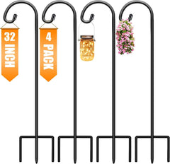 Gtongoko shepherd hooks four-pack front view showing matte black finish and packaging benefit