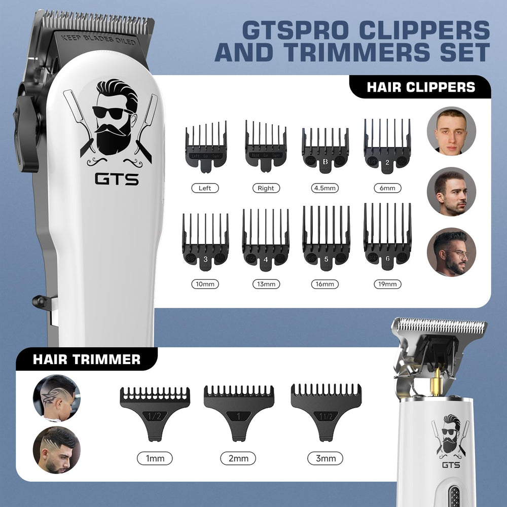 GTS PRO accesorios completos colocados mostrando peines guía y herramientas incluidas