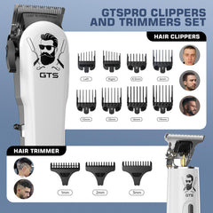 GTS PRO accesorios completos colocados mostrando peines guía y herramientas incluidas