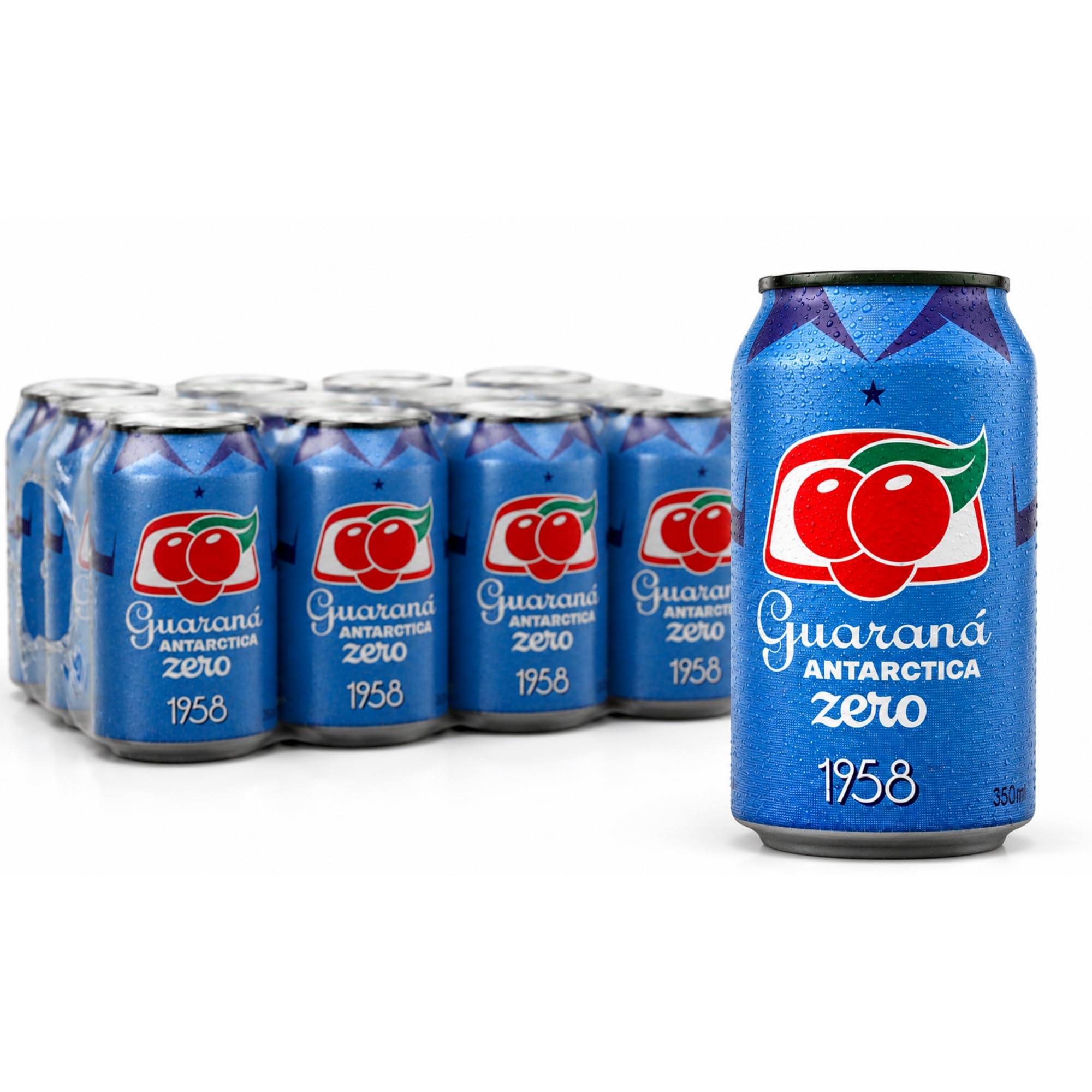 Guaraná ANTARCTICA lata frontal mostrando diseño y sabor auténtico