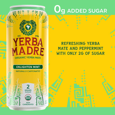 Guayaki Yerba Madre being poured into a glass illustrating color and carbonation