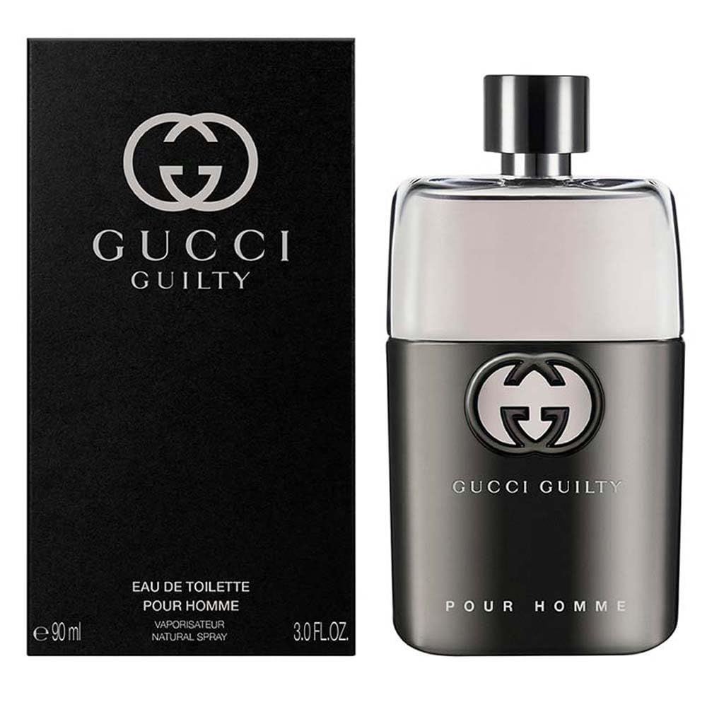 Gucci detalle de la tapa de Guilty que resalta acabado premium y cierre seguro