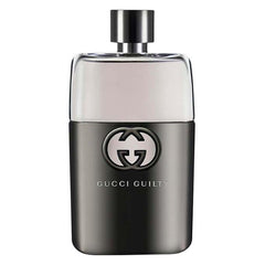 Gucci frasco frontal de Guilty 90 ml mostrando diseño elegante y reconocimiento de marca