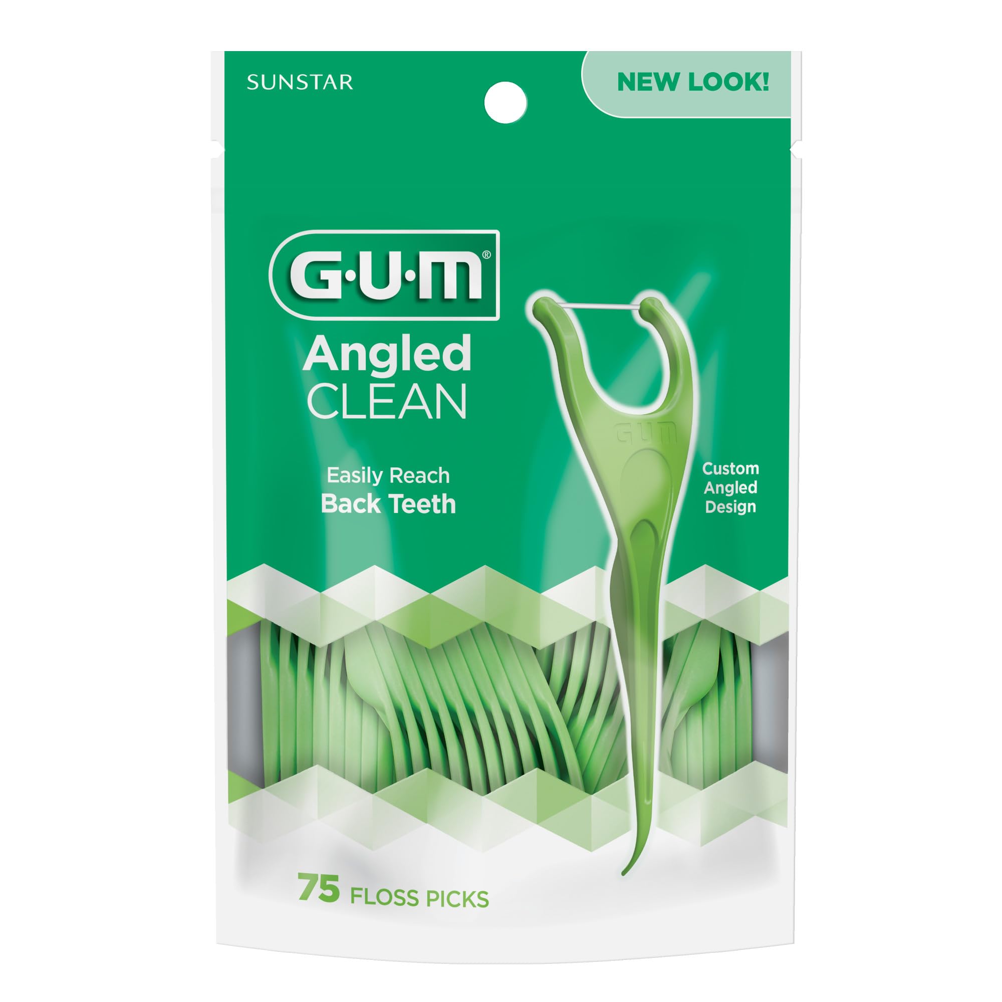 GUM flossers dentro de un bolso listos para higiene bucal portátil