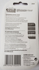 GUM primer plano de la textura del hilo expandible que muestra suavidad y eficacia