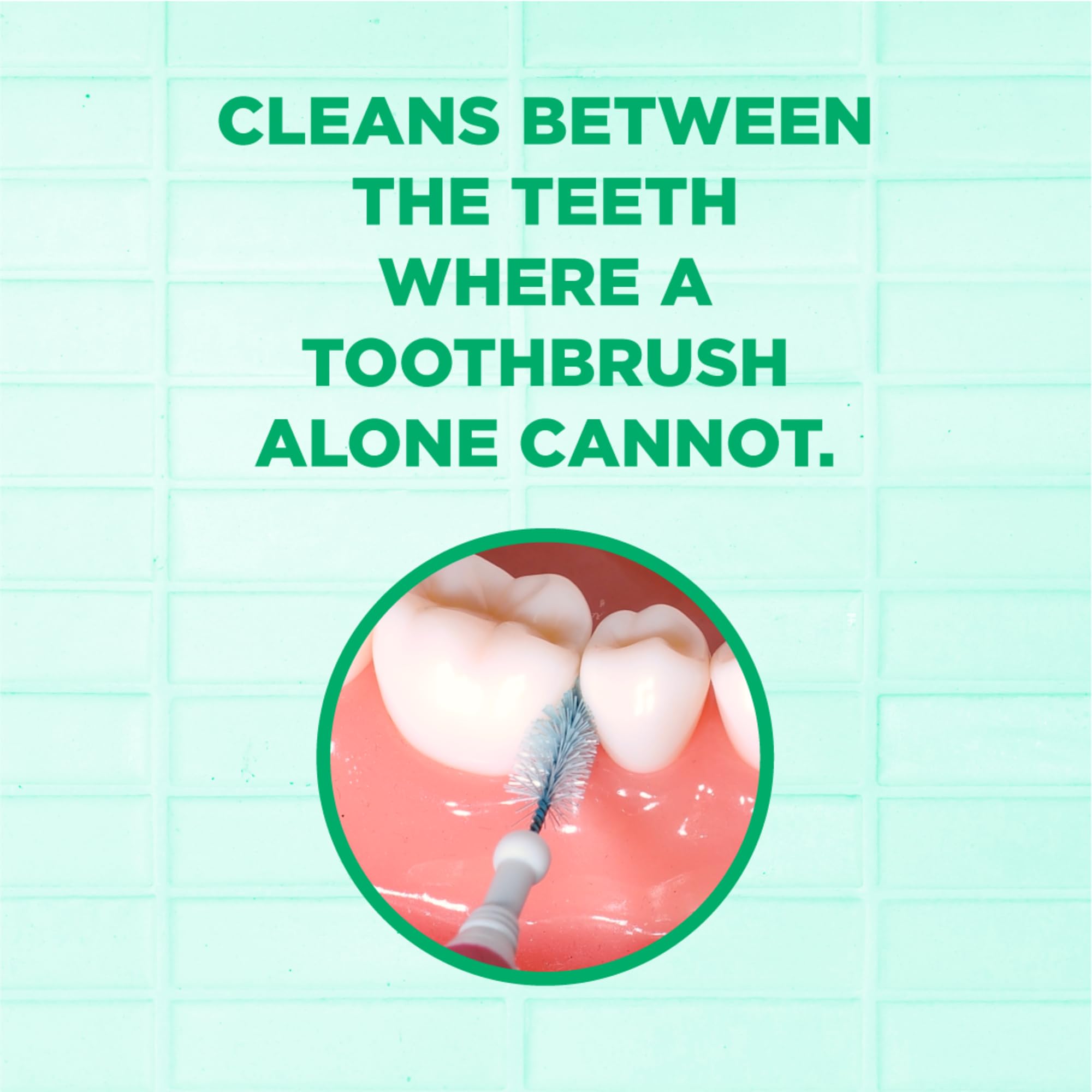 GUM Proxabrush cepillo limpiando alrededor de brackets para higiene efectiva