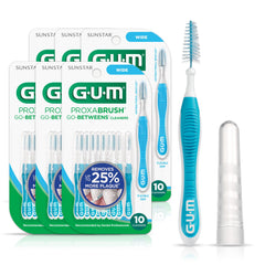 GUM Proxabrush embalaje frontal mostrando cantidad y diseño, fácil identificación