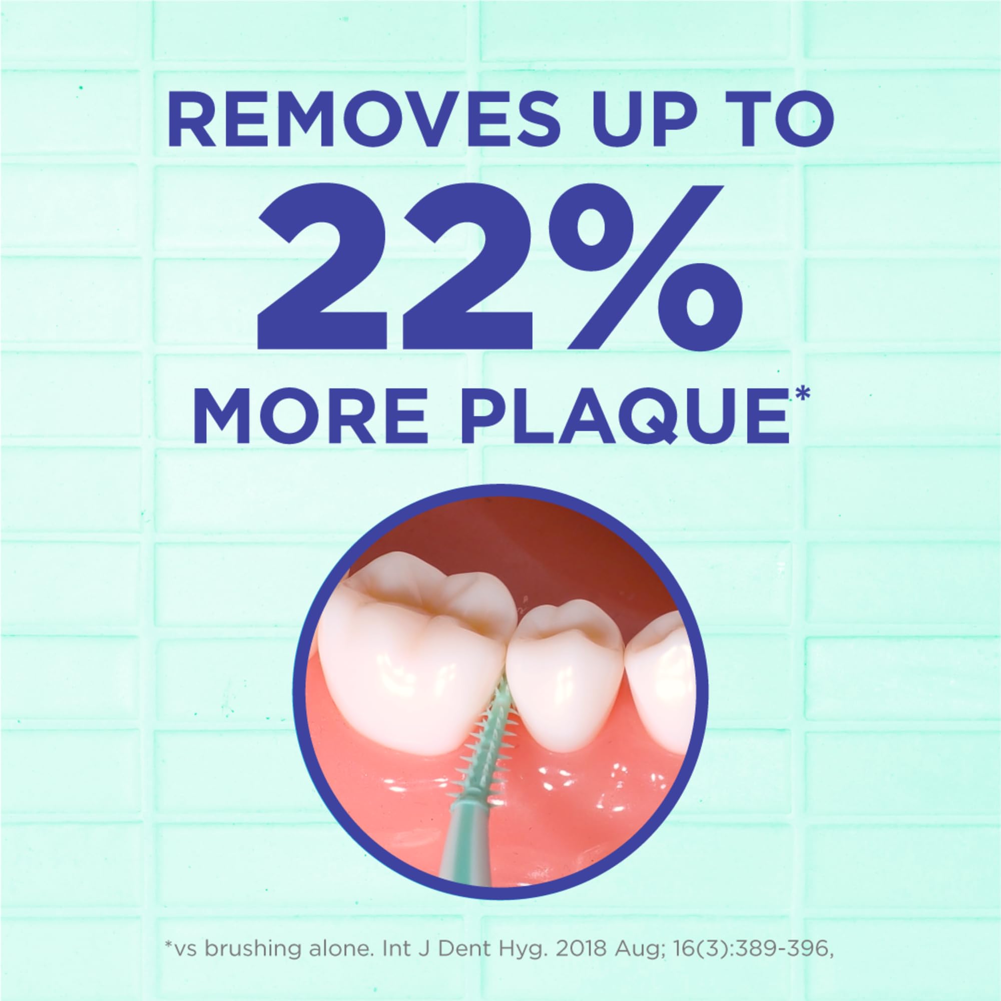GUM soft picks close-up bristles showing gentle plaque removal benefit