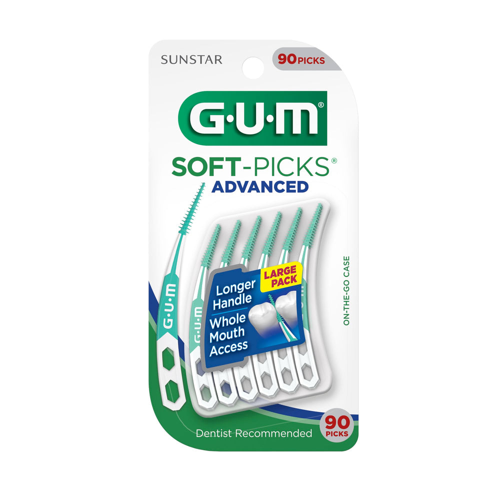 GUM soft picks inside purse showing discreet on-the-go oral care