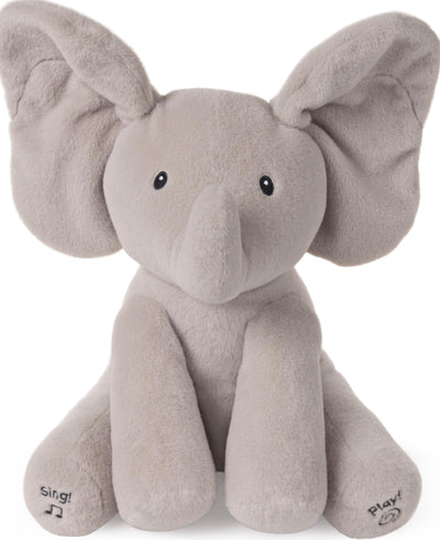 GUND Flappy elefante frente mostrando diseño y suavidad para abrazos