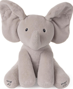 GUND Flappy elefante frente mostrando diseño y suavidad para abrazos