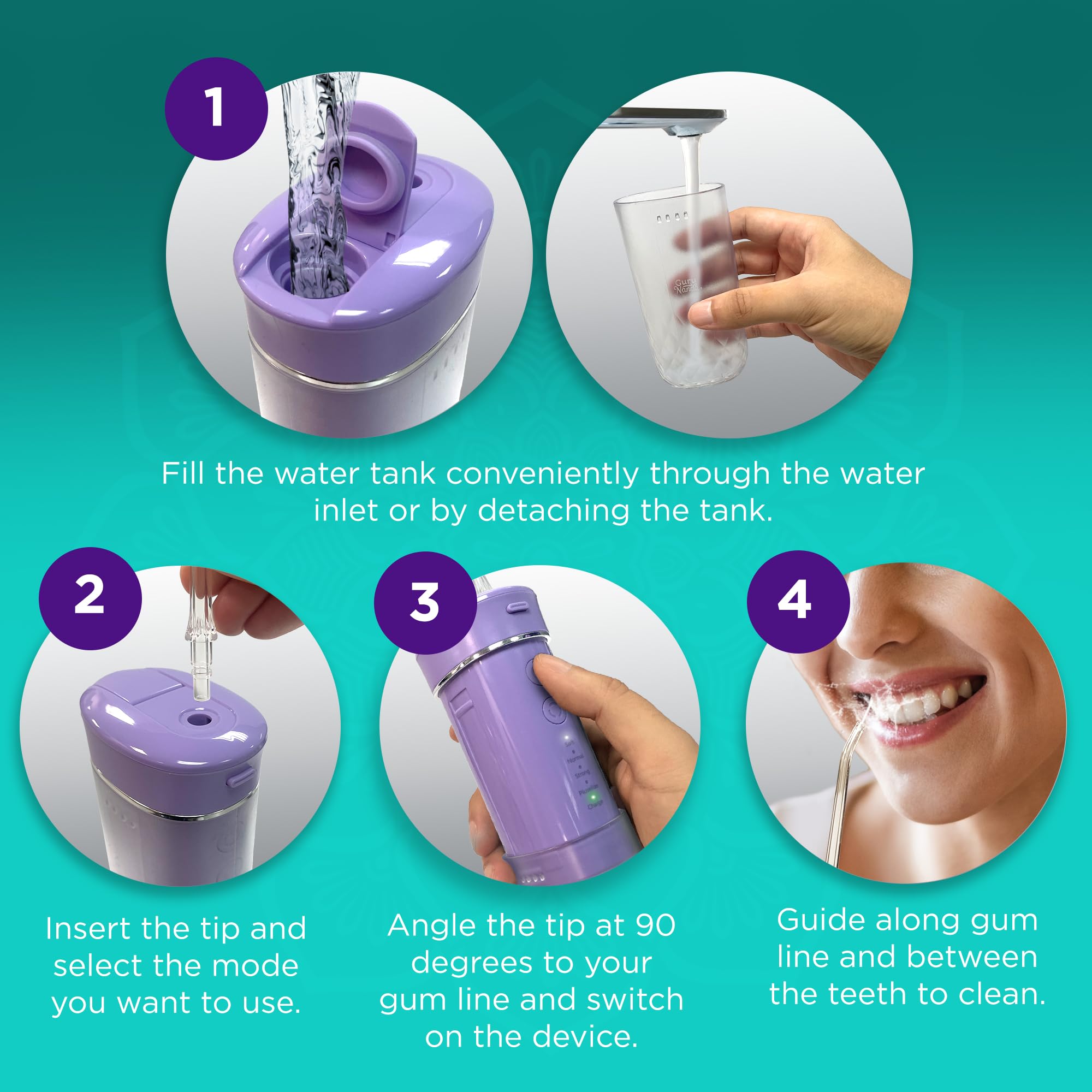 GuruNanda irrigador en maleta, ideal para viajar y mantener higiene