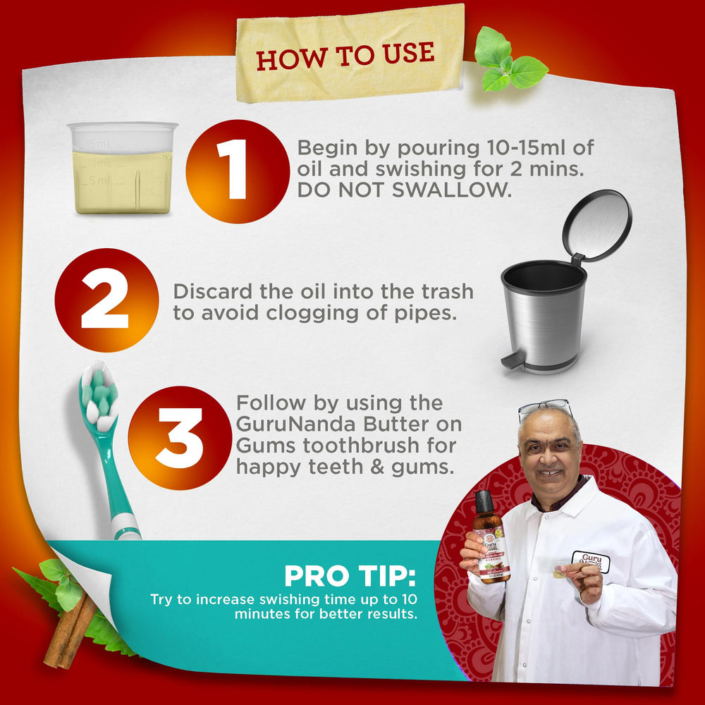 Ingredientes secos: neem y ashwagandha junto a la botella GuruNanda