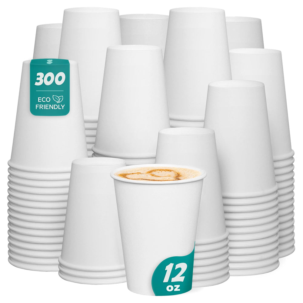 GUSTO vaso frontal blanco mostrando diseño limpio y profesional
