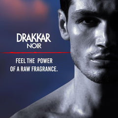 Frasco Drakkar Noir Guy Laroche en mano mostrando tamaño y volumen generoso