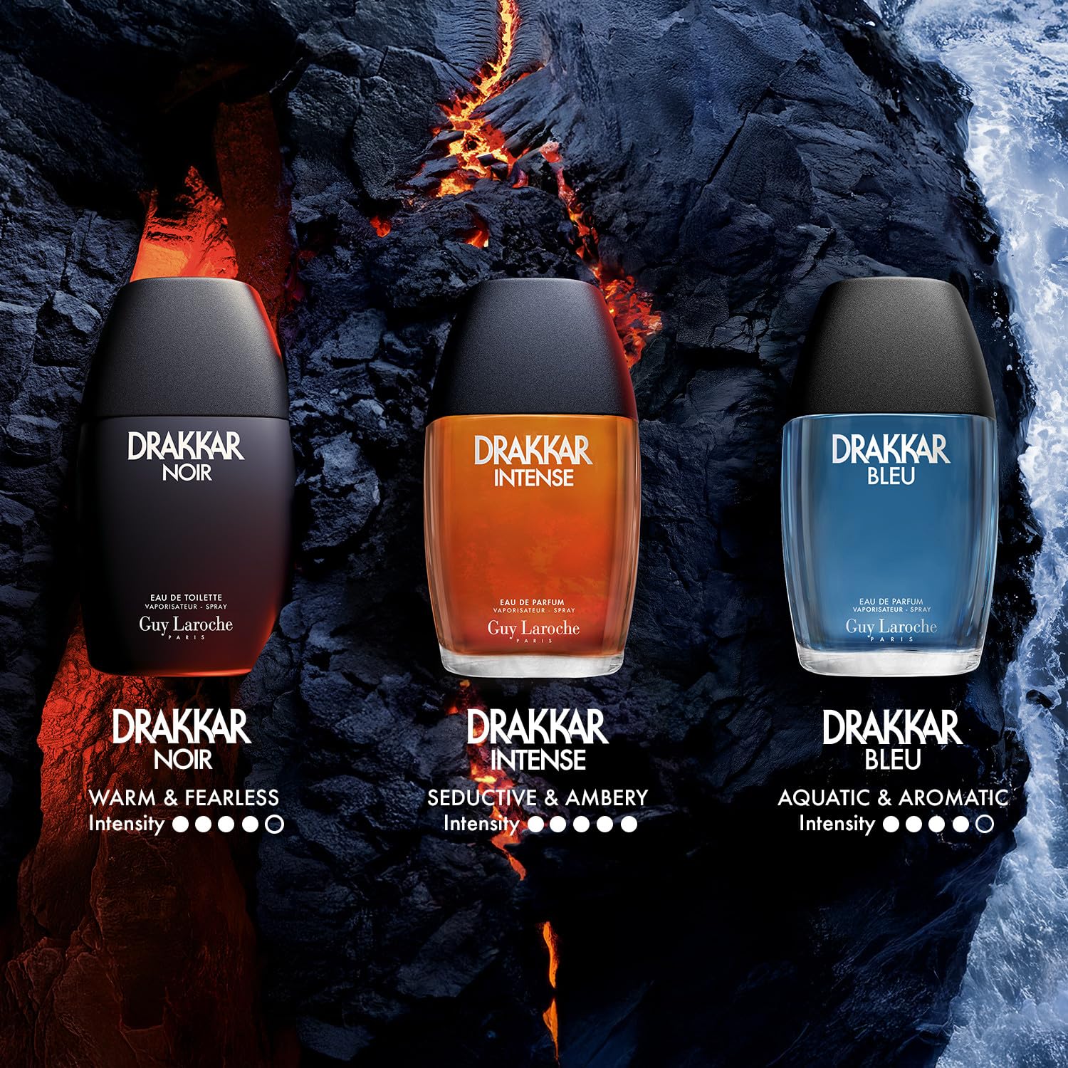 Guy Laroche Drakkar Noir etiqueta legible que confirma autenticidad