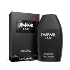 Guy Laroche Drakkar Noir frasco frontal negro, presencia elegante y masculina