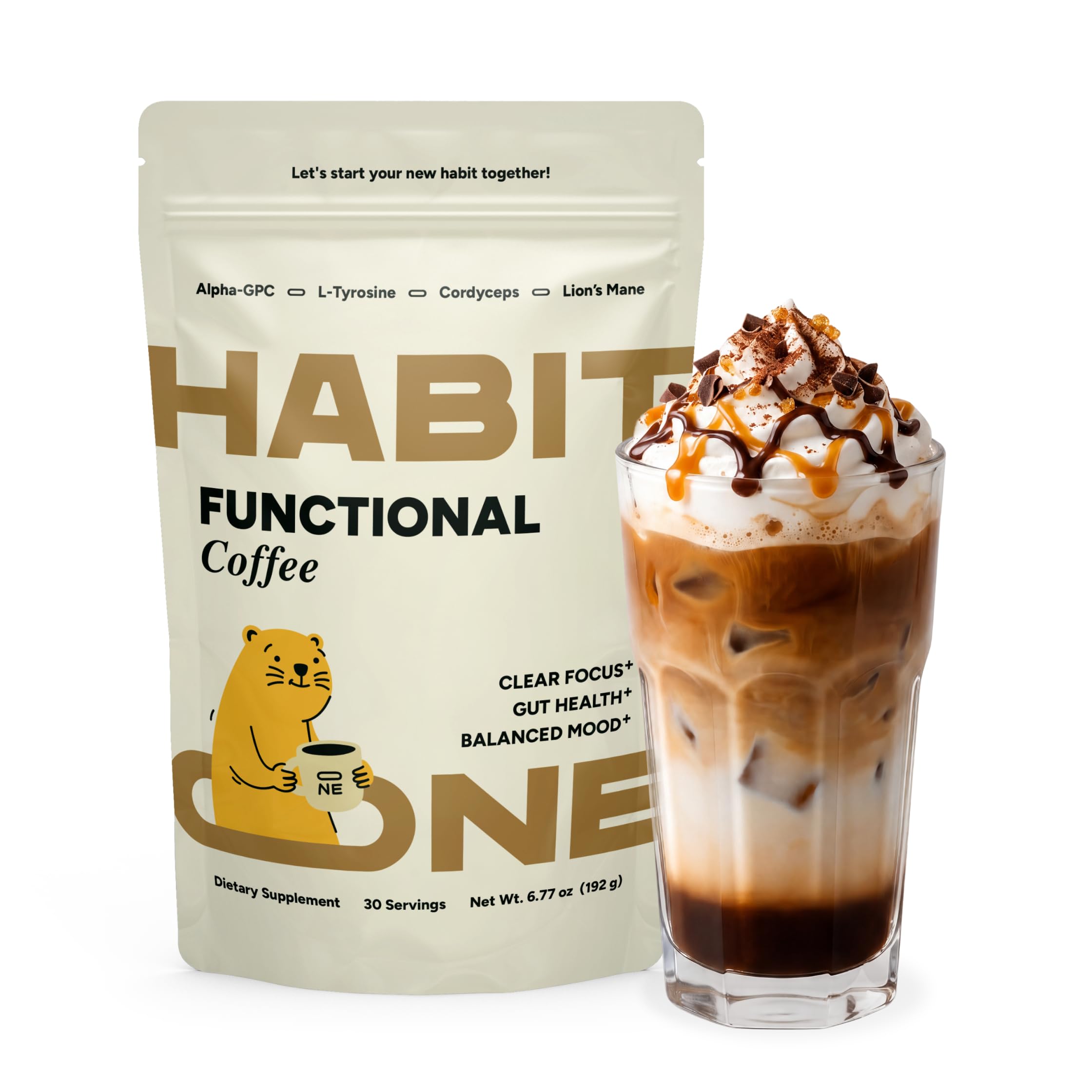 HABIT ONE frente del envase mostrando diseño y marca, fácil identificación