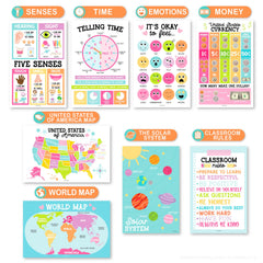 Hadley Designs póster de formas y colores: facilita identificación y clasificación