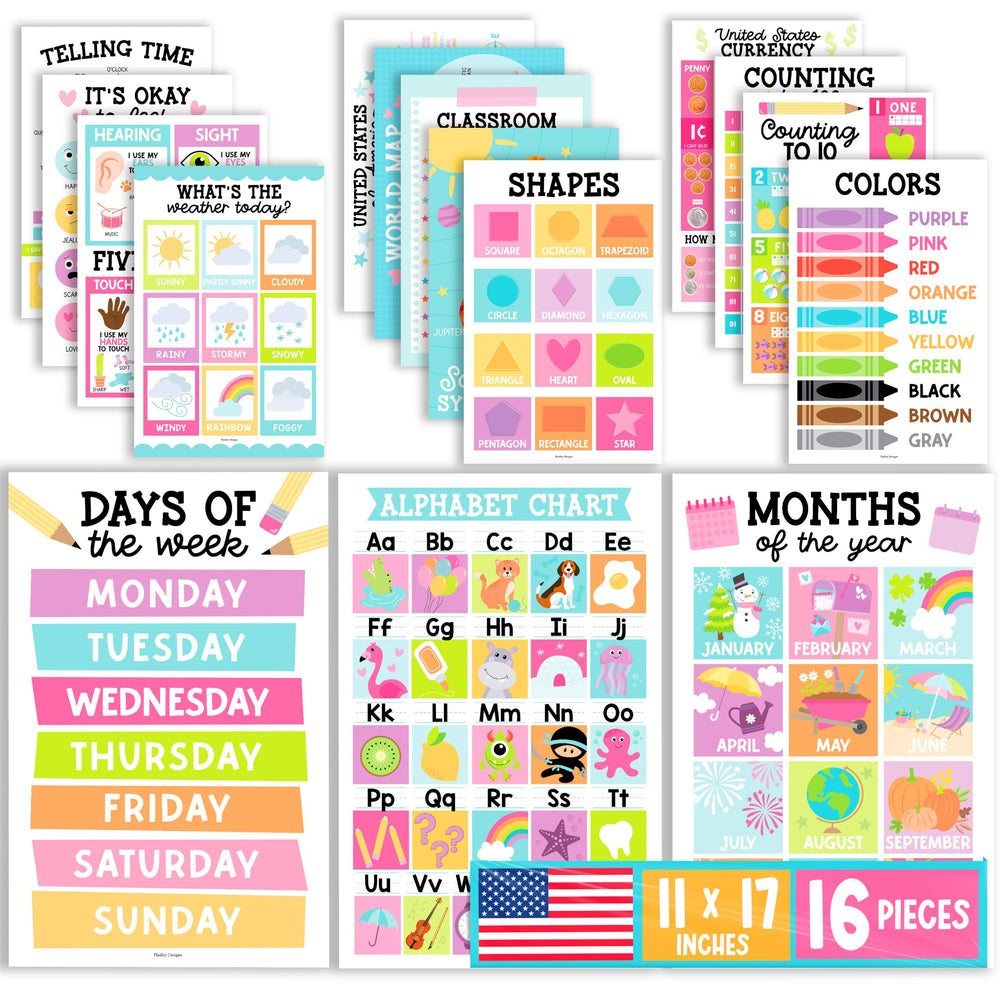 Hadley Designs póster abecedario frontal: ayuda al reconocimiento de letras
