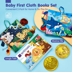 hahaland open pages detail revealing high-contrast illustrations to stimulate baby vision
