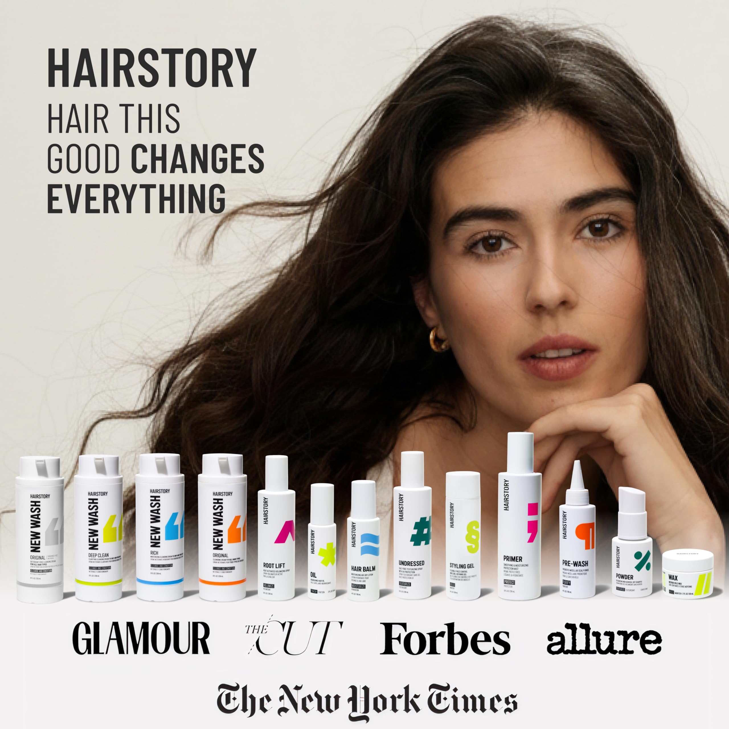 Hairstory comparación de tamaño 4 oz ideal para viaje y uso diario