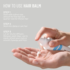 Hairstory producto sobre cabello húmedo definiendo rizos y controlando frizz