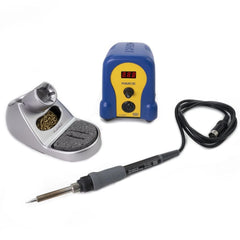 Hakko FX888DX frente de la estación mostrando panel y beneficio control preciso
